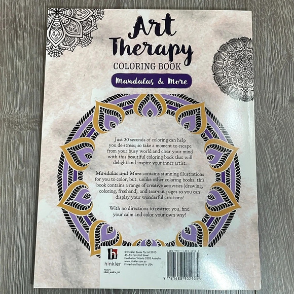 Lot of 5 Adult Coloring Books Hinkler Dover CraZArt Mandalas Mehndi - Picture 5 of 11